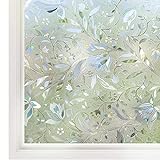 3D Sichtschutz-Fensterfolie, Selbstklebender Vinyl-Anti-Ultraviolett-Glasaufkleber, geeignet für Familienbad, Wohnzimmer J 45x100