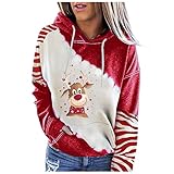 Beste Freunde Pullover Damen Hoodie Sweatshirts Langarmshirt Frauen Bluse Tops Streetwear Kapuzenpullover Leichte Sportswear Lässige Elegant Bedrucktes Weihnachten Vintage Oversized Kapuzenp