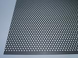 B&T Metall Loch-Blech 50x50cm | Blech-Zuschnitt 1,0mm stark, Rund-Lochung Ø 3mm versetzt RV 3-5 | Edelstahl-Blech nach Maß, V2A, gelocht, blank gewalzt | Loch-Gitter 1.4301,