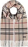 FRAAS Cashmink® Schal kariert für Damen & Herren - 35 x 200 cm - Made in Germany - Warmer XXL-Schal - Plaid Schal weicher als Kaschmir - Perfekt für den Winter Beig