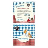 Einladungskarten zum Geburtstag (30 Stück) bayrisch Oktoberfest Einladung Bay