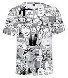 Hifoda Mädchen My Hero Academia T-Shirt Himiko Toga Süßer Kurzarm Kinder Sommer Bequeme 3D Tee (S)