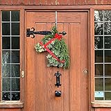 Bellelhot Weihnachten Handgemachte Grüne Blätter Kranz Pferd Elch Pudel Hund Türkranz Ornamente Weihnachtsgirlande Welpen Wohnkultur Indoor Outdoor Künstliche Hängen Dekoration Künstliche Blätter (C)