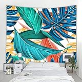 Tropische Pflanze Blatt Ästhetik Tapisserie Mandala Wandteppich Hippie Bohemian Witchcraft Home Decor Wand Tuch Decke A4 180x200