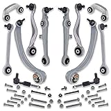 1X Querlenkersatz REPARATURSET VORDERACHSE 14-TEILIG MIT 4X QUERLENKER OBEN VORNE/HINTEN LINKS/RECHTS +4X QUERLENKER UNTEN VORNE/HINTEN LINKS/RECHTS +2X KOPPELSTANGE +2X SPURSTANGENKOPF +SCHRAUBENSATZ UND MUTTERN,