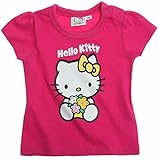 T-shirt bébé fille manches courtes Hello kitty Rose foncé 6