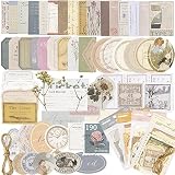 120 Stück Scrapbooking Zubehör,Scrapbooking Papier Deko,Scrapbooking Sticker,Scrapbook Papier Vintage,Washi Aufkleber,Scrapbooking Papier für DIY Notizbuch Kalender Fotoalbum J