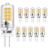 G4 LED Birne 3W Gleichwertig 20W Halogen Glühbirnen, Warmweiss 3000K, g4 fassung Energie sparen Lampe, Kein Flimmern, nicht dimmbar, 350LM, 12V AC/DC, 10er Pack