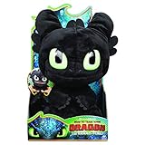 DreamWorks Dragons Squeeze and Roar“ - Ohnezahn, 28 cm großer Plüschdrache mit Soundeffekten, für Kinder ab 4 J