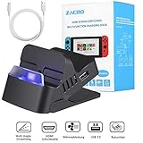 Zacro Nintendo Switch TV Docking Station mit Type-C und USB 2.0-Schnellladekabel, 2K-HDMI- und USB 3.0-Anschlüssen, Konsole Kann per Knopfdruck Umgeschaltet W