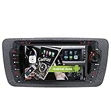Android 10.0 Dual-Tuner Autoradio Android Auto+Carplay 2G+32GB Quad-Core Rohm-DSP Bluetooth 5.0 mit Navigation 7” DVD GPS WiFi WLAN OBD2 AUX für SEAT Ibiza 2009-2013