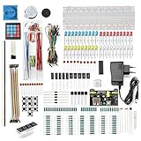 DEYUE 398 Arduino Electronic Fun Kit Bundle | Elektronische Komponenten Arduino Starter Kit | Raspberry Pi 3 Starter Set | Stromversorgungsmodul, Netzteil, Überbrückungsdraht,