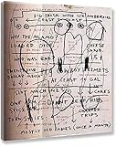 Leinwand Wandkunst《Meist alte Damen》Jean-Michel Basquiat   für Wohnzimmer Wanddekor Kunst Poster Schlafzimmer Wandkunst Familiendekor (60x80cm) R