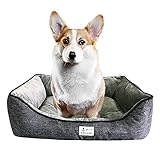 Super bequemes Hundebett für Haustiere mit weichem Bett für Hunde und Katzen, Teppich für Haustiere (68 x 50 x 21 cm, grau)