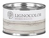 Lignocolor Möbelwachs 375ml (Transparent) feste Konsistenz, hergestellt aus Bienen- und Carnaubaw