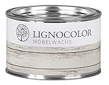 Lignocolor Möbelwachs 375ml (Transparent) feste Konsistenz, hergestellt aus Bienen- und Carnaubaw