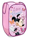 Superdiver Faltbarer Pop-Up Korb für Kinder mit Griffen – Disney Minnie Maus I Wäschekorb I Organisationskorb für Kleidung und Spielzeug (58 x 36 x 36) Kinderzimmer I Behälter für M