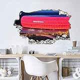 Wandaufkleber Fußball Wandtattoo Fussball Tapete FC Bayern München XXL Wandposter selbstklebend 40x24