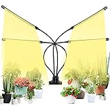 Pflanzenlampe LED Grow Lampe Vollspektrum - 144 LEDs Pflanzenlicht für Zimmerpflanzen Wachstumslampe Pflanzenleuchte 360° Einstellbar mit USB Adapter Zeitschaltuhr 4 Modus 5 Lichtstärk