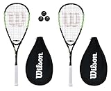 2 x Wilson Blade Team Squashschläger + 3 Squash B