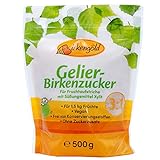 Birkengold Gelier-Birkenzucker (Xylit), 500g | für 1, 5 kg Früchte | 3 Teile Frucht: 1 Teil Gelier-Birkenzucker | ohne Zucker | vegan | mit europäischem Xylit aus Birken- und B