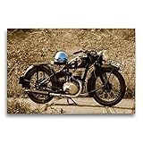 Premium Textil-Leinwand 75 x 50 cm Quer-Format Zündapp DB 200 | Wandbild, HD-Bild auf Keilrahmen, Fertigbild auf hochwertigem Vlies, Leinwanddruck von Ingo L