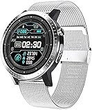 LLM Hot RC06 EKG PPG Smart Watch Smart Watch Herzfrequenz-Monitor Blutdruck-Fitness-Tracker für Android, iOS (A)