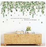 WandSticker4U®- Wandsticker HÄNGEPFLANZEN IWandbild: 119 x 59 cm I Wandtattoo Pflanzen Blumen Ranke Efeu Gewächs grün I Wand Deko für Wohnzimmer Schlafzimmer Küche Bad Flur Möbel Aufkleb