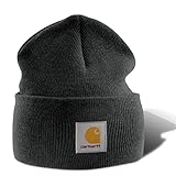 Carhartt Wintermütze für Sie und Ihn, OFA, 100% Polyacryl,elastisch, Grau, Einheitsgröß