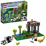 LEGO 21158 Minecraft Der Panda-Kindergarten, Bauset mit Alex und Tierfiguren, Spielzeuge für Kinder ab 5 J