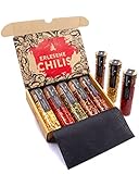 Scharfes Chili Geschenkset bis 700000 Scoville I 5 handverlesene Chilis, inkl. Chililexikon (PDF) I Volles Schärfespektrum im Top Chili Set für Hobbyköche, Besondere Geschenke für Scharfschmeck