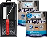 prinzcolor Premium Parkettlack Parkettsiegel Klarlack Farblos Set Farblos - Seidenglänzend 1,5