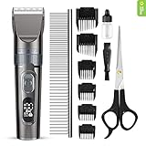 Domipet Hundeschermaschine Hundeschermaschine Leise Profi Hund und Katze Tierhaarschneidemaschine wiederaufladbare elektrische haarschneider schnurlosen Schermaschine für Hunde Dog Grooming Clipp