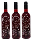 3x Caramelo Rot lieblich je 750ml (2,25L) 10% Vol. Tsantali lieblicher griechischer süßer Rotwein aus Griechenland Spar Set + Probiersachet 10ml Olivenö