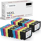 SMARTOMI 16XL Tintenpatronen Kompatibel für Epson 16XL für Epson Workforce WF-2010W 2510WF 2520NF 2530WF 2540WF 2630WF 2650DWF 2660DWF 2750DWF 2760DWF S