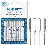 SCHMETZ Nähmaschinennadeln: 10 Universal-Nadeln, Nadeldicke 70/10-100/16, Nähset, 130/705 H, auf jeder gängigen Haushaltsnähmaschine einsetzb