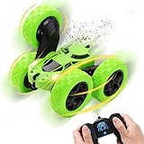 Diealles Shine Rc Stunt Auto 4WD, Auto Ferngesteuert 360° Spins und Flipsmit 2,4 GHz Fernsteuerung für Kinder Jungen Mädchen, Grü