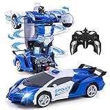 Vubkkty Roboter Spielzeug für Kinder , 2 in 1 Fernbedienung Transformator RC Auto, 1:18 Scale Transform Spielzeug für Kinder 6 7 8 9 10 11 12