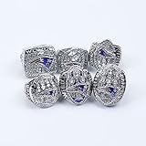 ANAN 6PS Super Bowl Fan Ring Set, NFL New England Championship Ring Replik, Kreativer Herrenring, Patriots Fan Kollektion Souvenirs Und Geschenke,10#