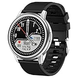 LF28 Smart Watch Herren IP68 Wasserdicht Schrittzähler Uhr Männer Fitness Tracker mit Pulsuhren Geeignet für IOS Android Smart Watch(B)