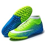 Nimori Fußballschuhe Jungen High Top Stollen Spikes Leichtathletik Training Fußballschuhe Herren und Damen FG/TF Fußballschuhe professionelle Sportdämpfungsschuhe (Color : C, Size : 42 EU)