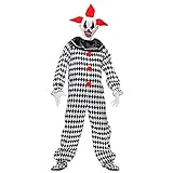 Widmann 70291 Kostüm Killer Circus Clown, Herren, Schwarz/Weiß, S
