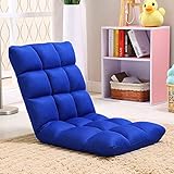 BRFDC Faules Sofa Lazy Couch Faltbare Einzelne Kleine Schlafcouch Computer Rückenlehne Boden Sofa Stuhl (Color : Blue)