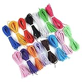 TUPARKA 15 Farben x 1mm x 4m Gummikordel 1mm Elastische Schnur Gummifaden Rundgummi Gummischnur für Nähen, Basteln, Armbänder Schmuck Basteln, Gummiband für Armbänder,