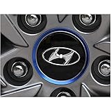 QQDS 4 Stück Auto Radnabenkappen Aufkleber Center Felgendeckel Radkappen Für Hyundai Tucson 60mm 2015 Felgen Radnabendeckel Zierdeckel Mit Logo Styling Zubehö