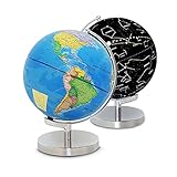 JJYY Weltkugel mit beleuchteten Konstellationen,25cm/10inch leuchtender Globus für Kinder und Erwachsene,Bürobedarf,Dekor für L
