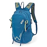 Terra Peak Active 20 Wanderrucksack 20 Liter Rucksack zum Wandern blau klein Skirucksack survival zum Trekking mit Regenhülle und gepolstertem Tragesystem für optimal für lange T