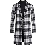Xshuai RTE Herren Mittellanger Wollmantel Neue Schlichte Herrenjacke Hemdjacke Mit Karomuster Elegante Langarm-Strickjacke Klassische Strickjacke Blouson Windjacke Trachtenjacke H