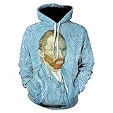 Zytyeu Kapuzenpullover Herren 3D Persönlichkeit Drucken Loose Pullover Herren Frühling Herbst Komfortabel Lassig Paare Sweatshirt Universität Straße Trend Hoodie Herren D-Grey 3XL