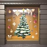 Fensteraufkleber Frohe Weihnachten Wandaufkleber Supermarkt Fensterglas Dekoration Neujahr Weihnachtsbaum Diy Vinyl Wandaufkleber 2022